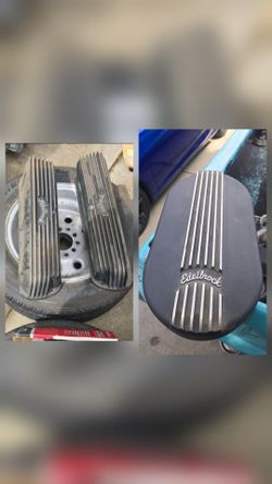 289 Edelbrock Black Classic Series Valve Covers 302 