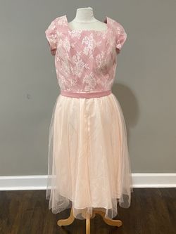 Dreamsicle pleated bodice cocktail dress