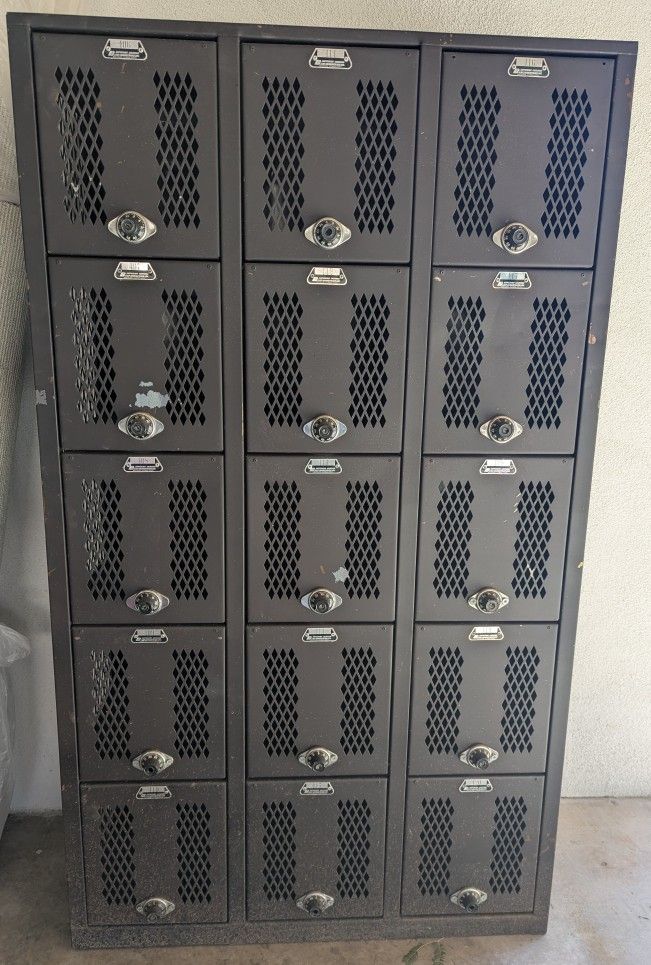 Solid Metal Antique Lockers