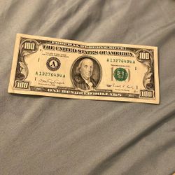series 1990 $100 bill 