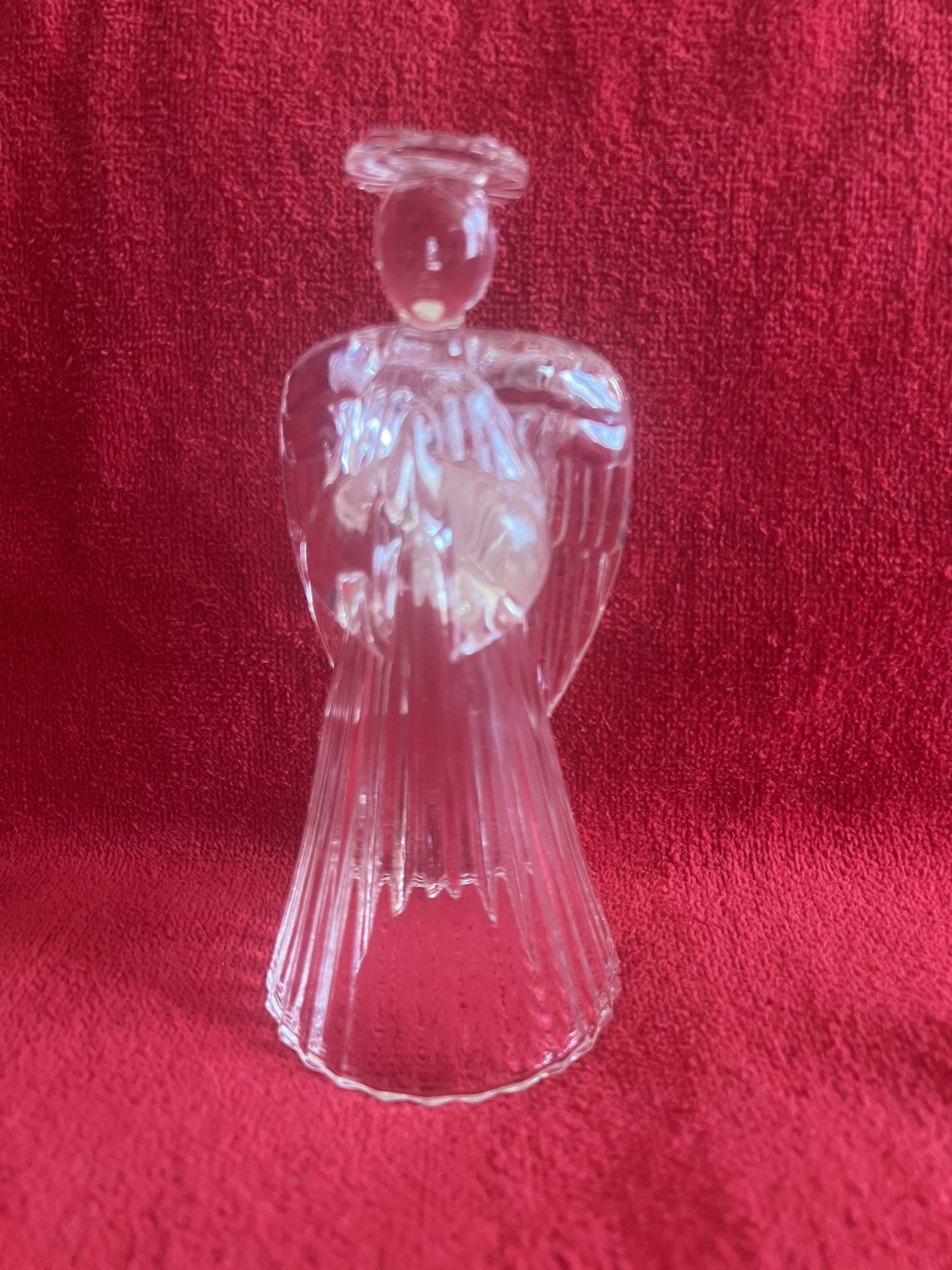 Vintage Mikasa Crystal Glass Angel Candle Holder 7.25”