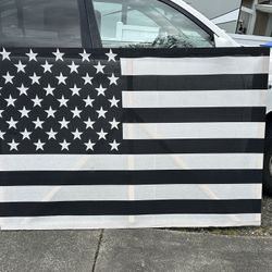 Black And White American Flag Decor