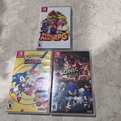 Nintendo Switch Games Lot Bundle Mario RPG Sonic 
