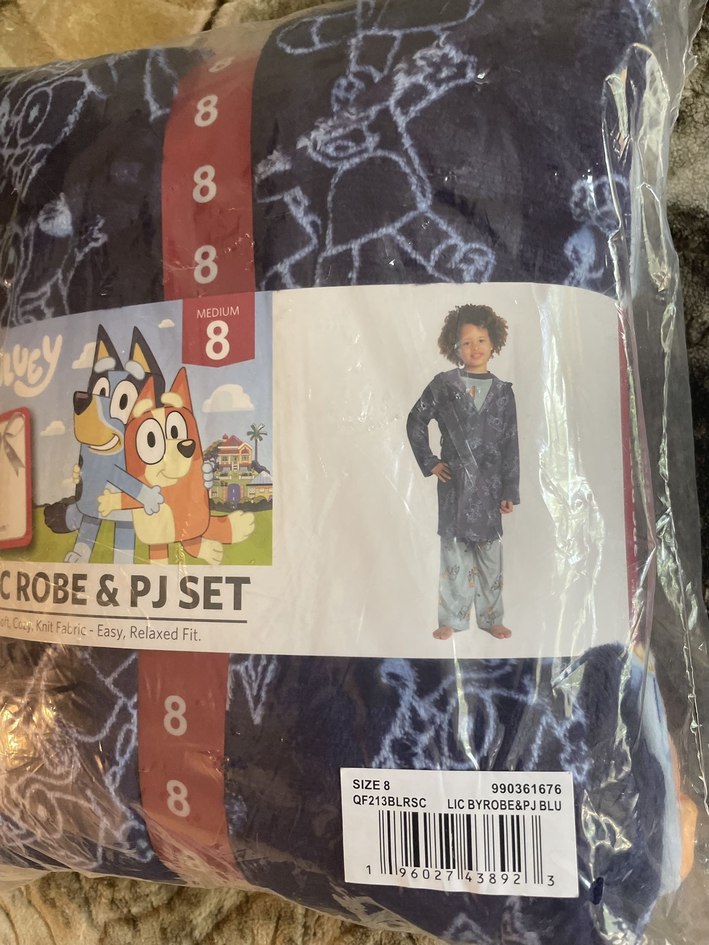 Boys Bluey Pajamas And Robe Set 