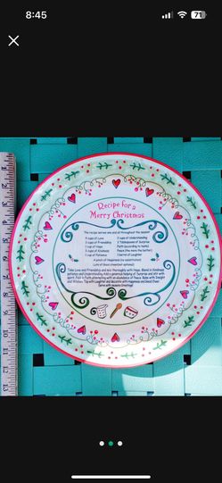“Recipe for a merry Christmas”, platter-$20.00
