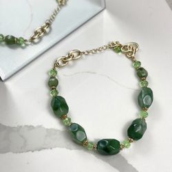 Jade Gemstone Necklace - Fashion - Chunky