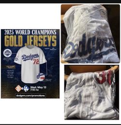 LA Dodgers Gold Jersey SGA Giveaway 5/13/26, XL, #30 Dave Roberts