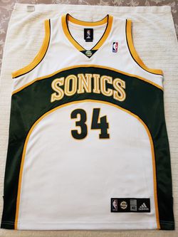 adidas, Other, Authentic Yellow Sonics Ray Allen Jersey