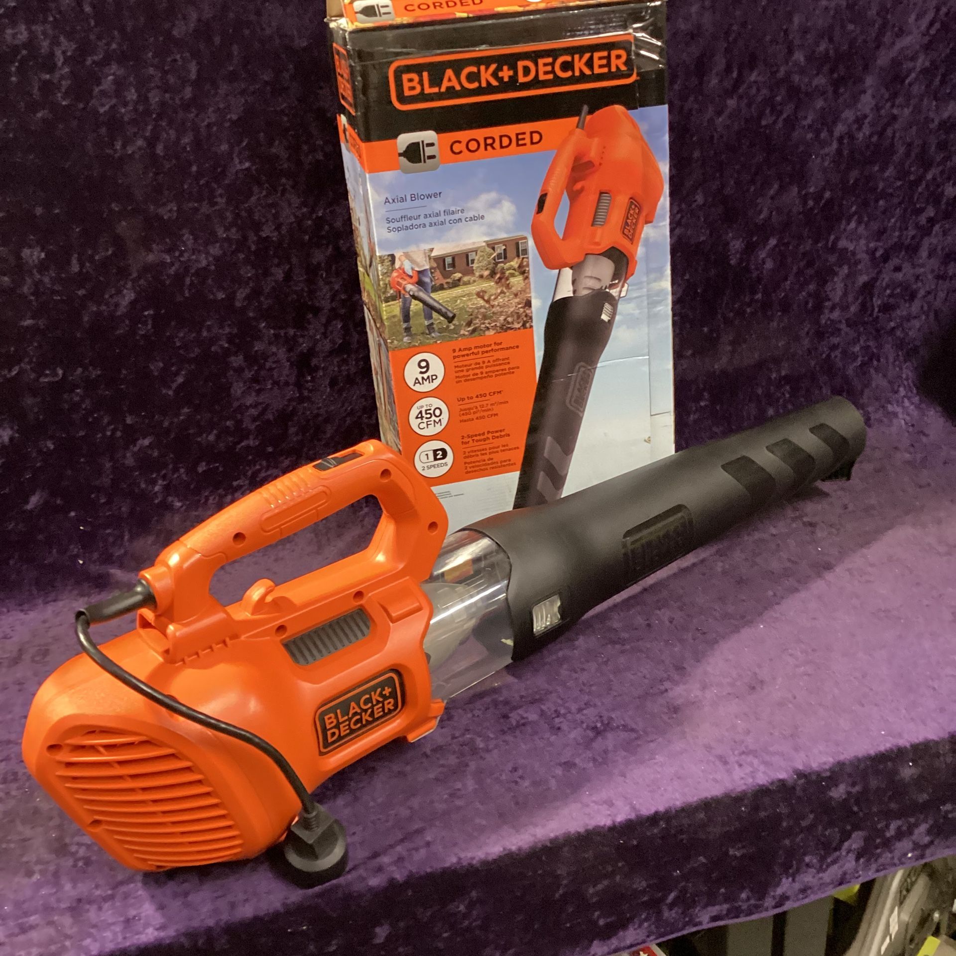 🧰🛠BLACK & DECKER 9Amp 140MPH/450CFM Corded Axial Leaf Blower NEW!(TUBE CLIP BROKEN SEE PICS)-$45!🧰ðŸ›
