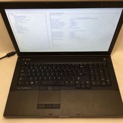  Dell 17.3" Laptop Intel Quad Core i7 CPU 16 GB RAM 500 GB SSD Nvidia Quadro K3100 4 GB DDR5 GPU 1080P LCD Wi-Fi Bluetooth Windows 11 PRO