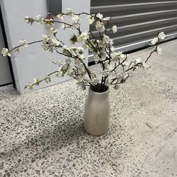 Decorative Vase w/ Faux Flowers.