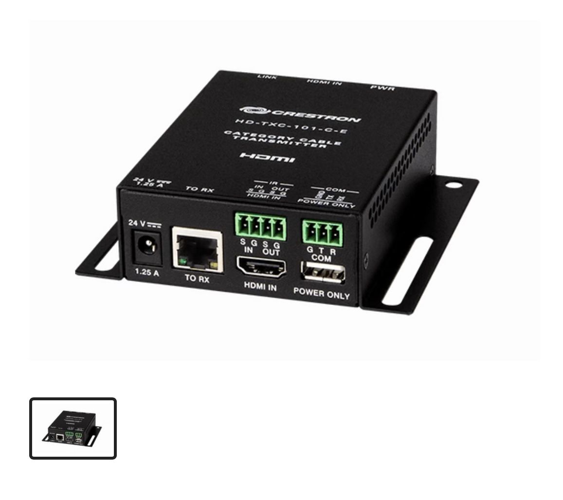 Crestron HD-TXC-101-C-E DM Lite® Transmitter for HDMI®, IR, and RS-232 Signal Extension over CATx Cable