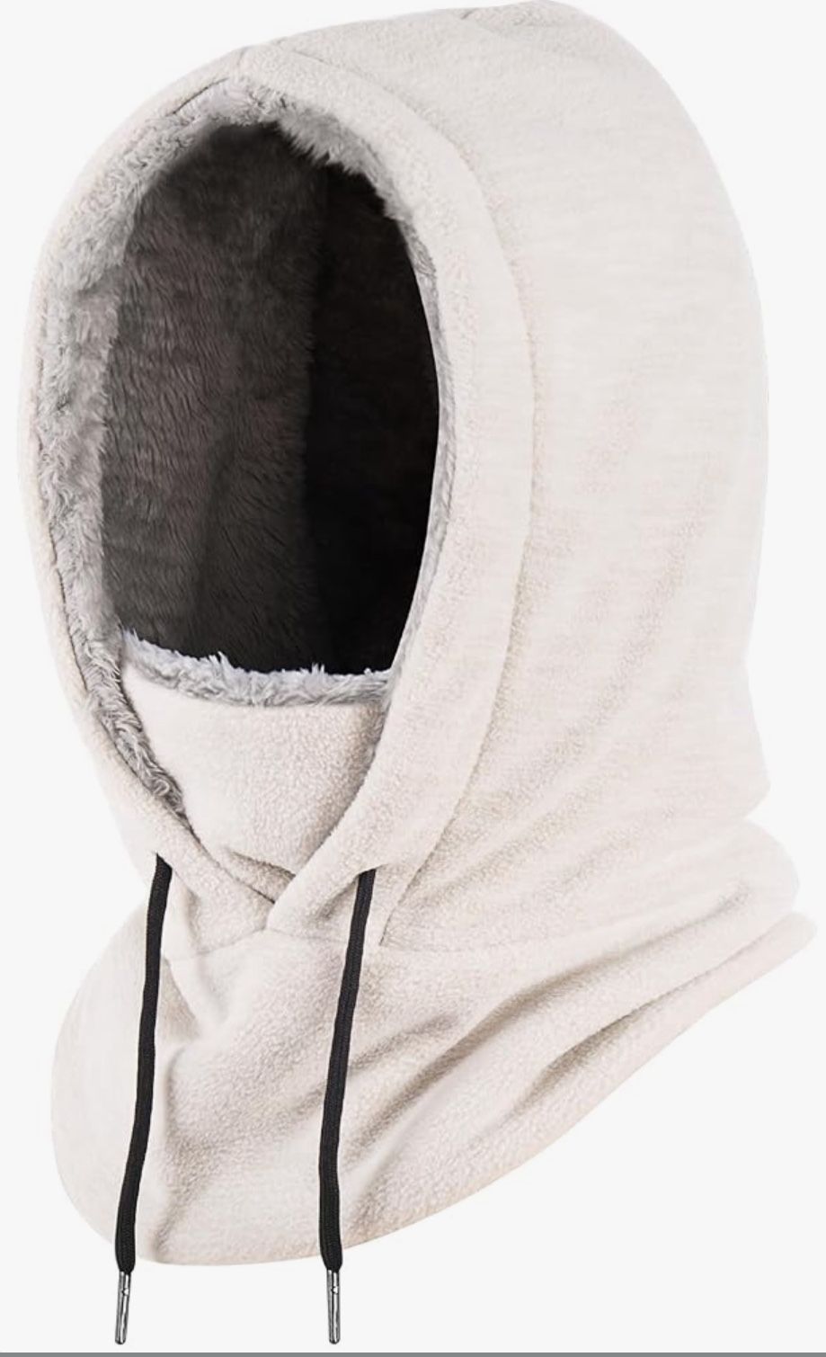 Windproof Full Face Mask Neck Cover Warmer Sports Cap for Men Women White ONLY 