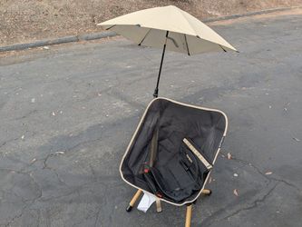 Camping Sling Chair Umbrella Shade Cooler Folding Packable Bumboo Silla Plegable Light Beach