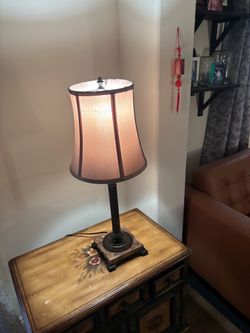 Traditional Table Lamp with Fabric Shade