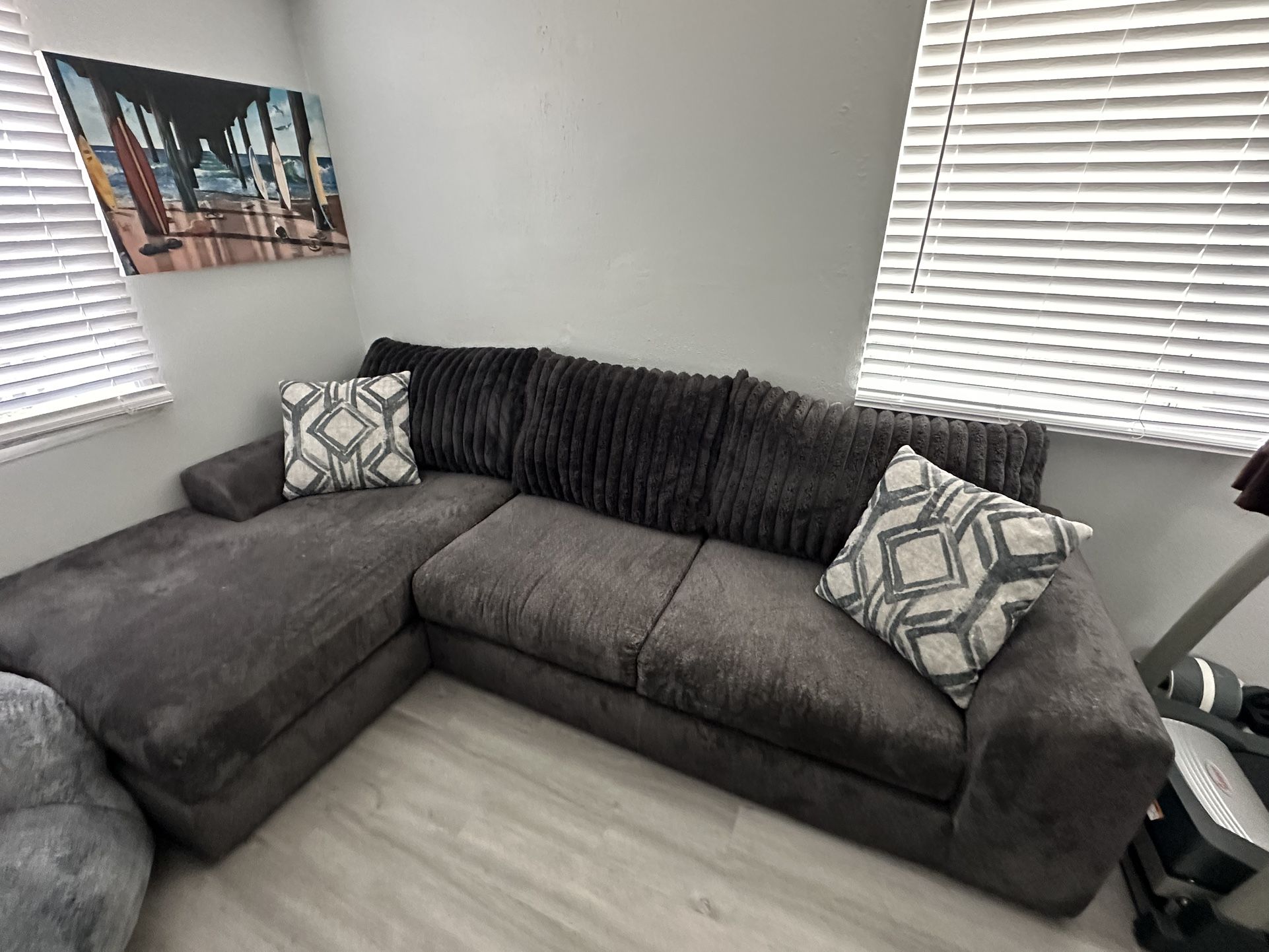 Couch Plush L Sectional 