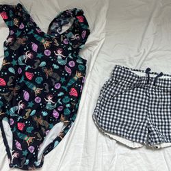 Girls 3T Clothes, Bathing Suit, Shorts, T Shirts , Beach Shoes. Please Read Description 