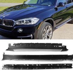 For 14-18 BMW X5 F15 OE Style Side Step Nerf Bar Running Boards Silver Black