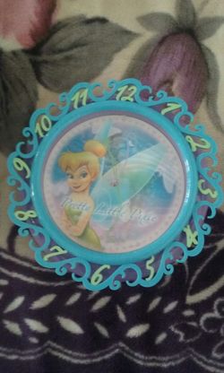 For sale a tinker bell clock and robe