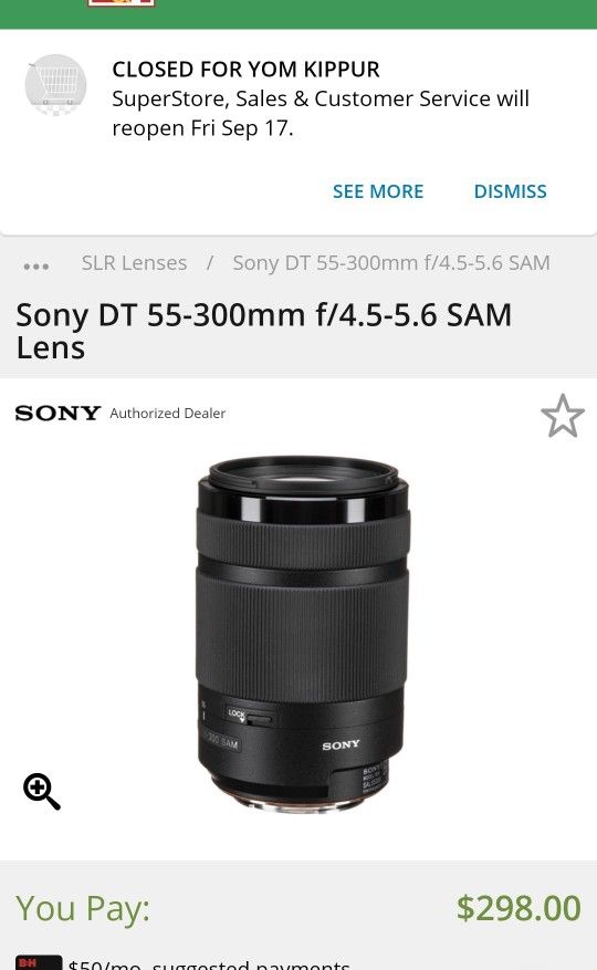 SONY Digital SLR Camera
