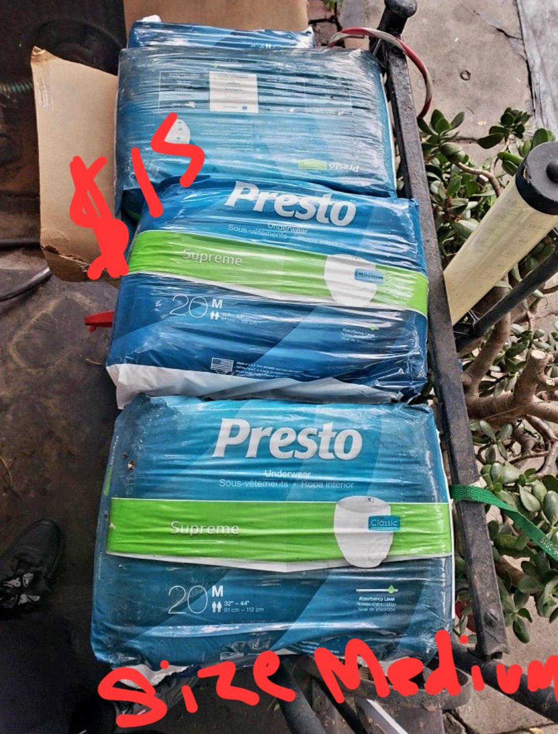 Adult pull ups size medium