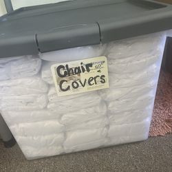 BUNDLE OF WHITE CHAIR COVERS