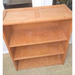MUST GO!!! Solid Wood 3 Shelf Bookcase or Toy/Garage Storage