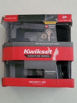 Kwikset Singapore Matte Black Entry Lock Set 