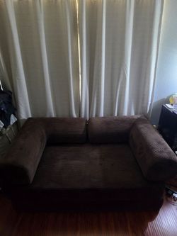 Brown Convertible Teddy Sofa Dupe - 63"