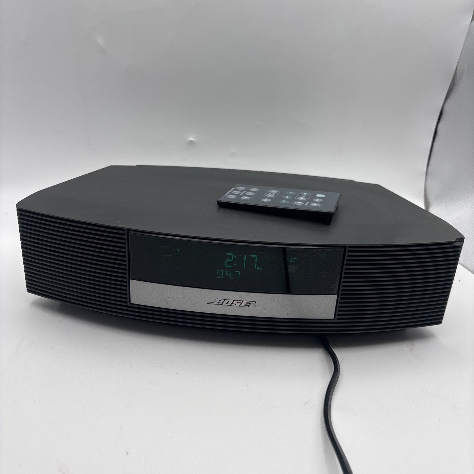 Bose Wave Radio II AM/FM Alarm Clock Radio Model: AWR1B2 (Black) with Remote