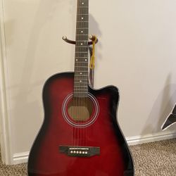 Red Acoustic Guitar