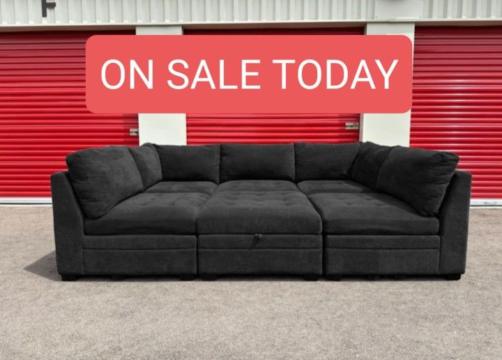 Modular Sectional Couch Sofa With Storage Ottoman