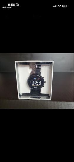 Fossil Gen 5 Smartwatch 44 mm Stainless Steel The Carlyle HR Black Silicone Band