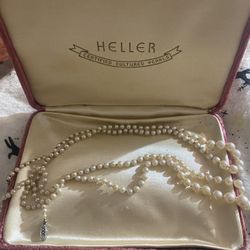 2 Separate Pearl Necklaces With Box For It 
