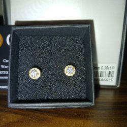 4.0mm 0.30ctD Moissanite Earings 