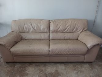 Tan Leather Couch