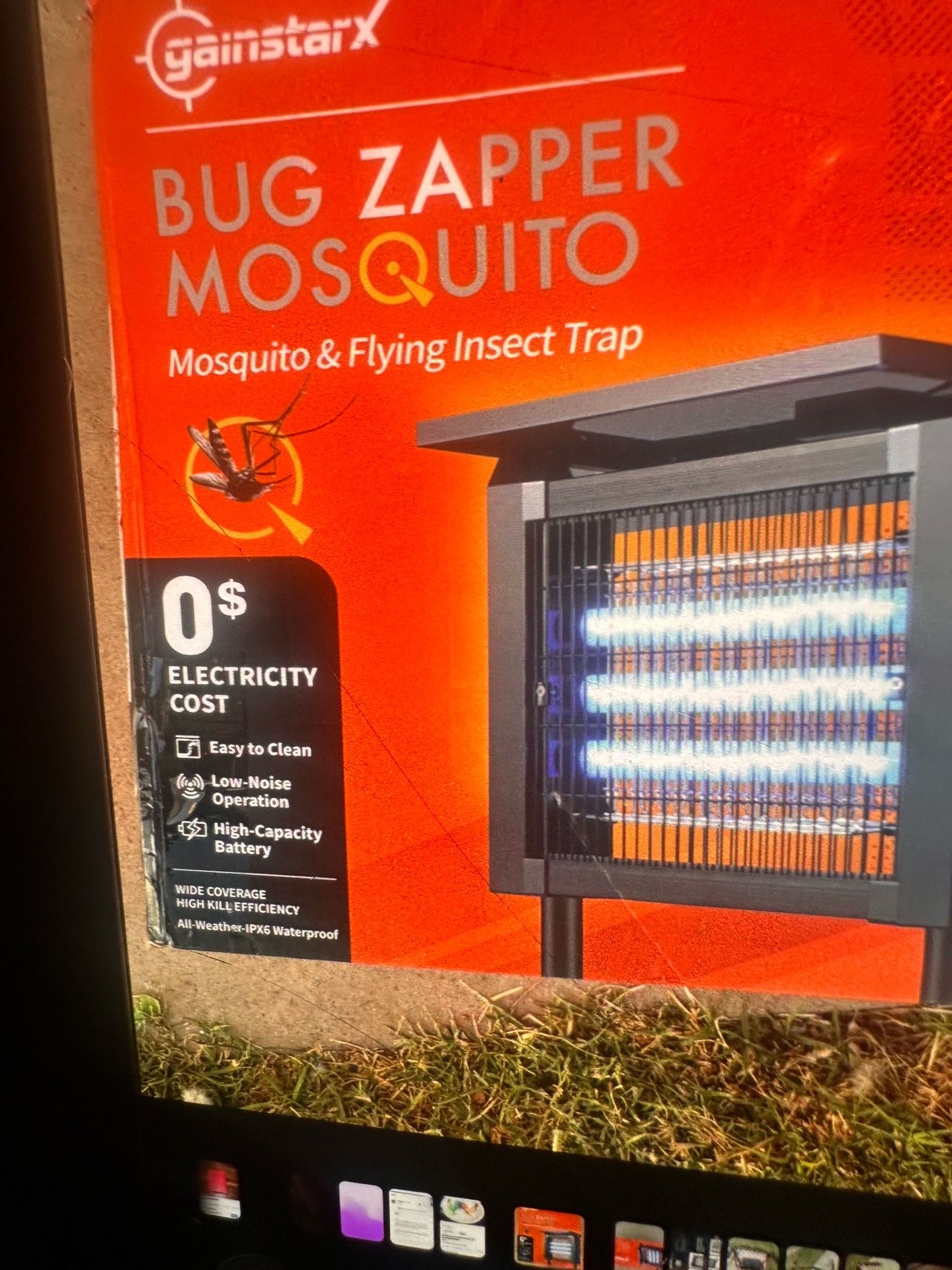 Gainstarx Solar Bug Zapper & Mosquito Trap - Brand New In Box