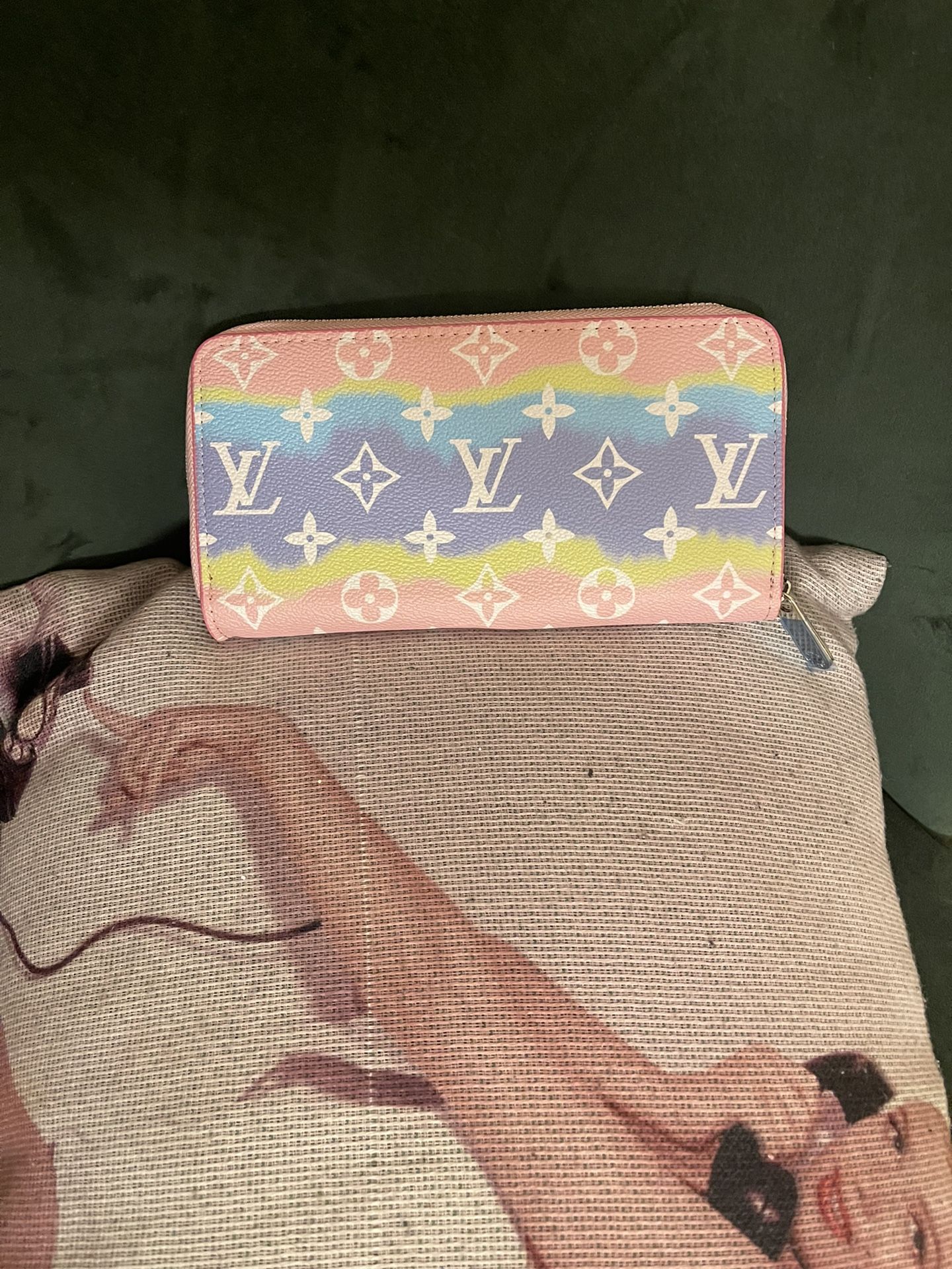 Pink Purple Yellow And Blue Wallet 