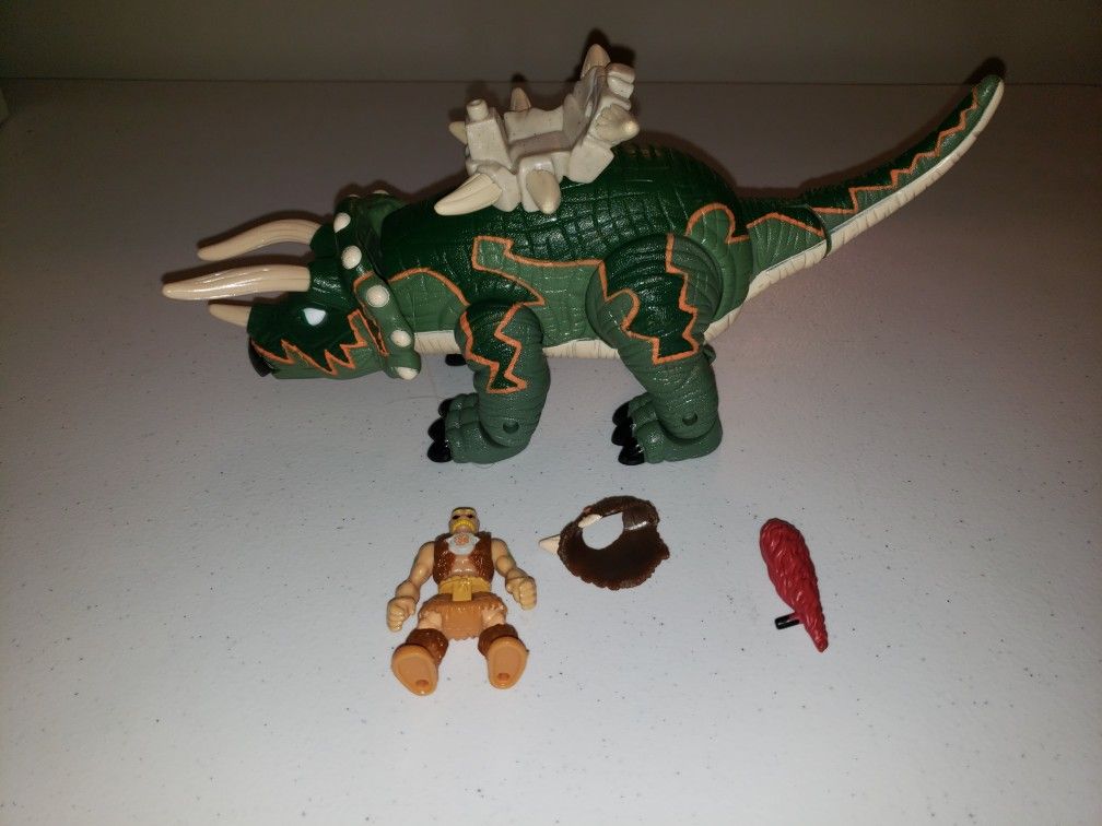 Imaginext Caveman Tank Dinosaur triceratops set