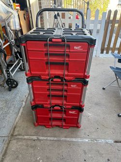 Milwaukee Packout 3-Piece Tool Storage Stack with dolly