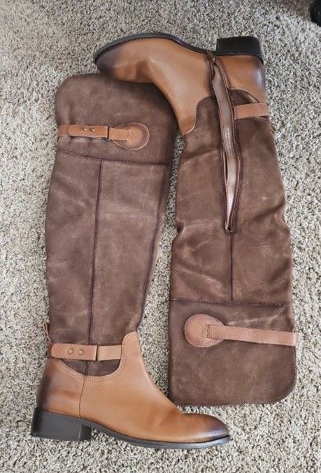 Luichiny Leather and Suede Knee High Boots Sz 10