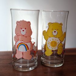 2 Collectible Care Bears Glasses