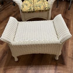 Wicker Chair And Bench 