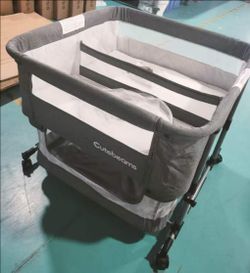 New in Box Double Bedside Twin Bassinet for 2 Babies