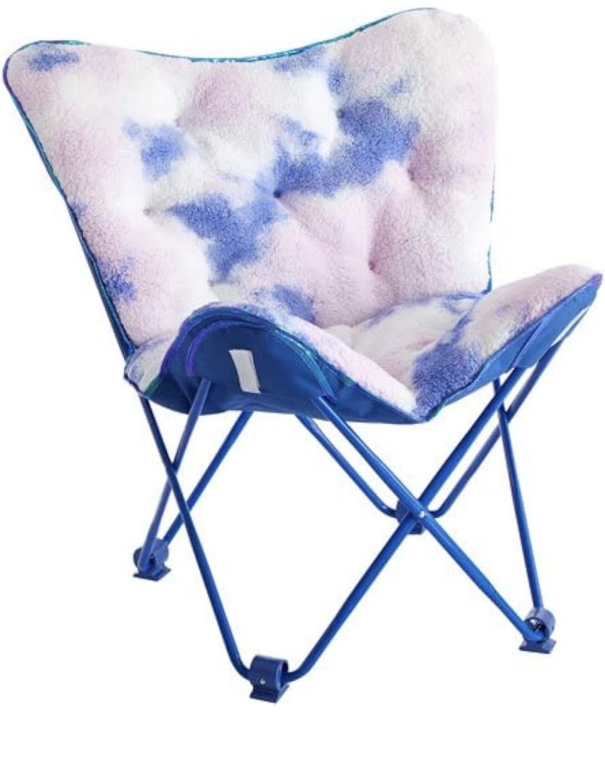 Soft Folding Butterfly Chair With Holographic Trim