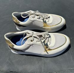 White & Gold Michael Kors Shoes $15