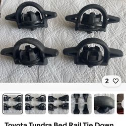2007-2026  TOYOTA TUNDRA / TACOMA BED RAIL TIE DOWN BED CLEATS SET OF 4 NEW OEM ITEM. 