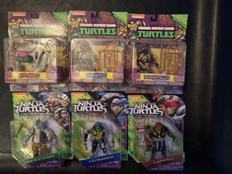 (6) Teenage Mutant Ninja Turtles New In Box Sealed