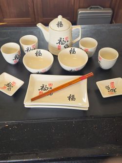 Ceramic Asian tableware set