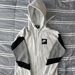 Nike Air White/Black/Gray Men’s Hoodie and Zip-Up Sweatshirt (Size M)